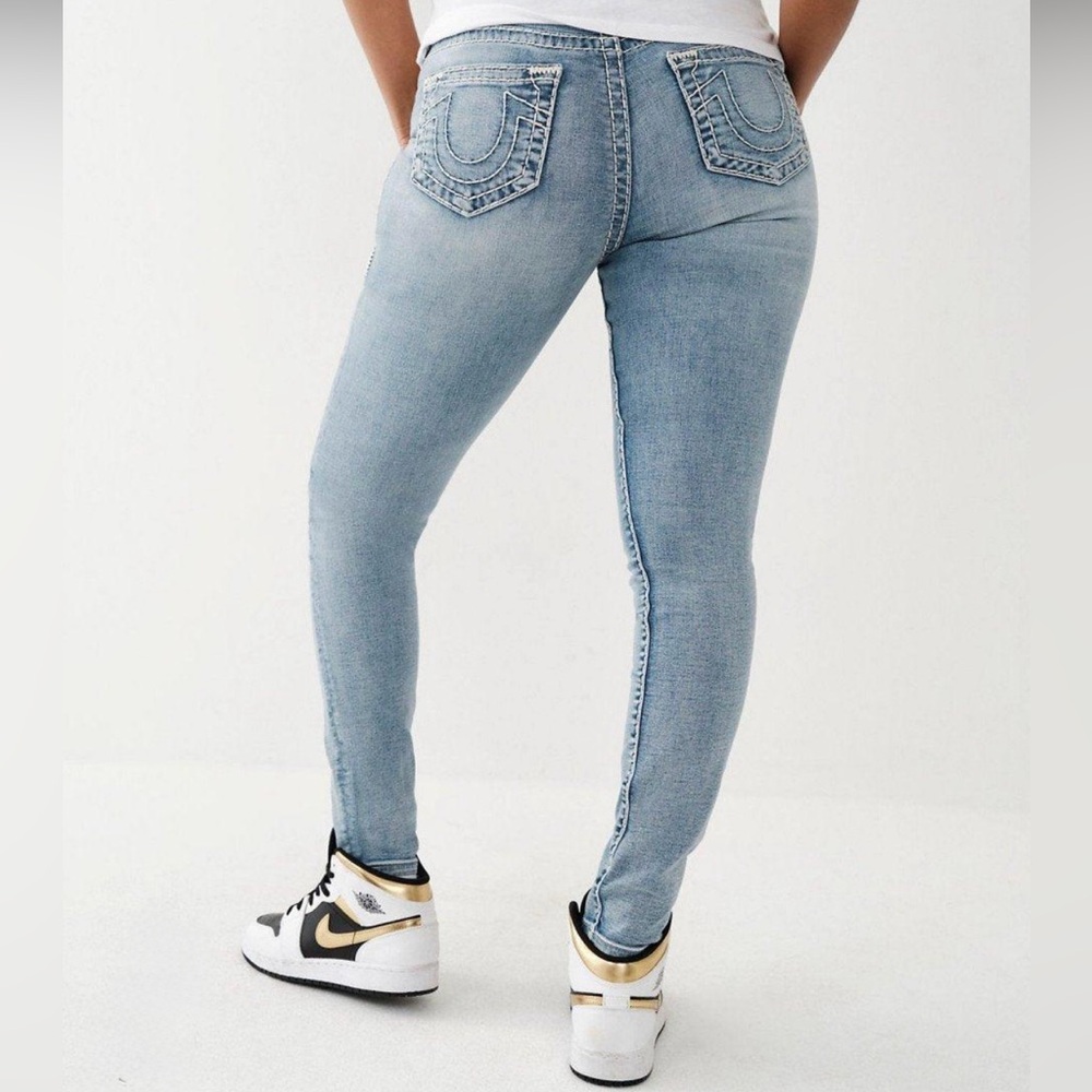 True Religion Jennie Curvy Super T Mid-Rise Skinny Jean Vintage Wash 26